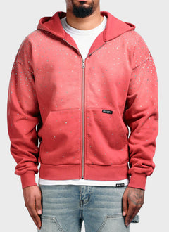 Vintage Flooded VVS Zip Hoodie - Red