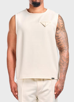Twill Pocket Square Sleeveless - Ivory
