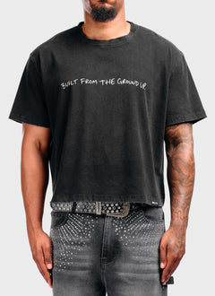 Vintage BFTGU Crop T-Shirt - Black