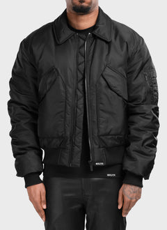 Aviator Flight Jacket - Black