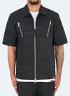 Nylon Zipper Shirt - Black