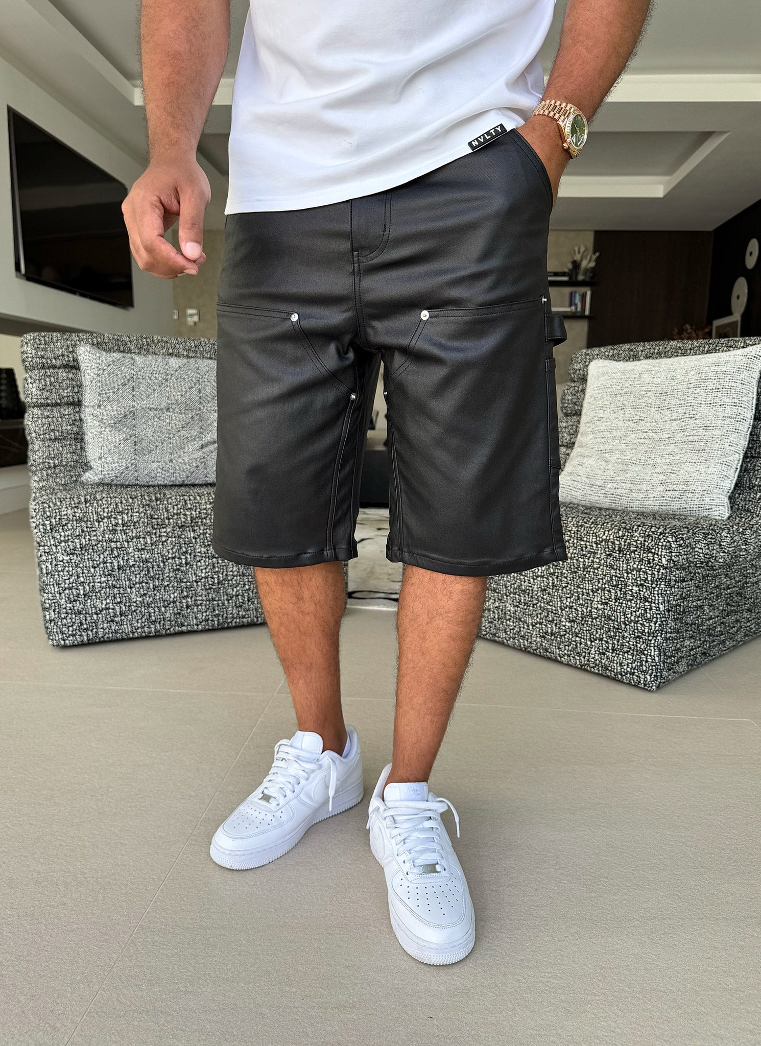 Vintage Carpenter Wax Shorts - Black