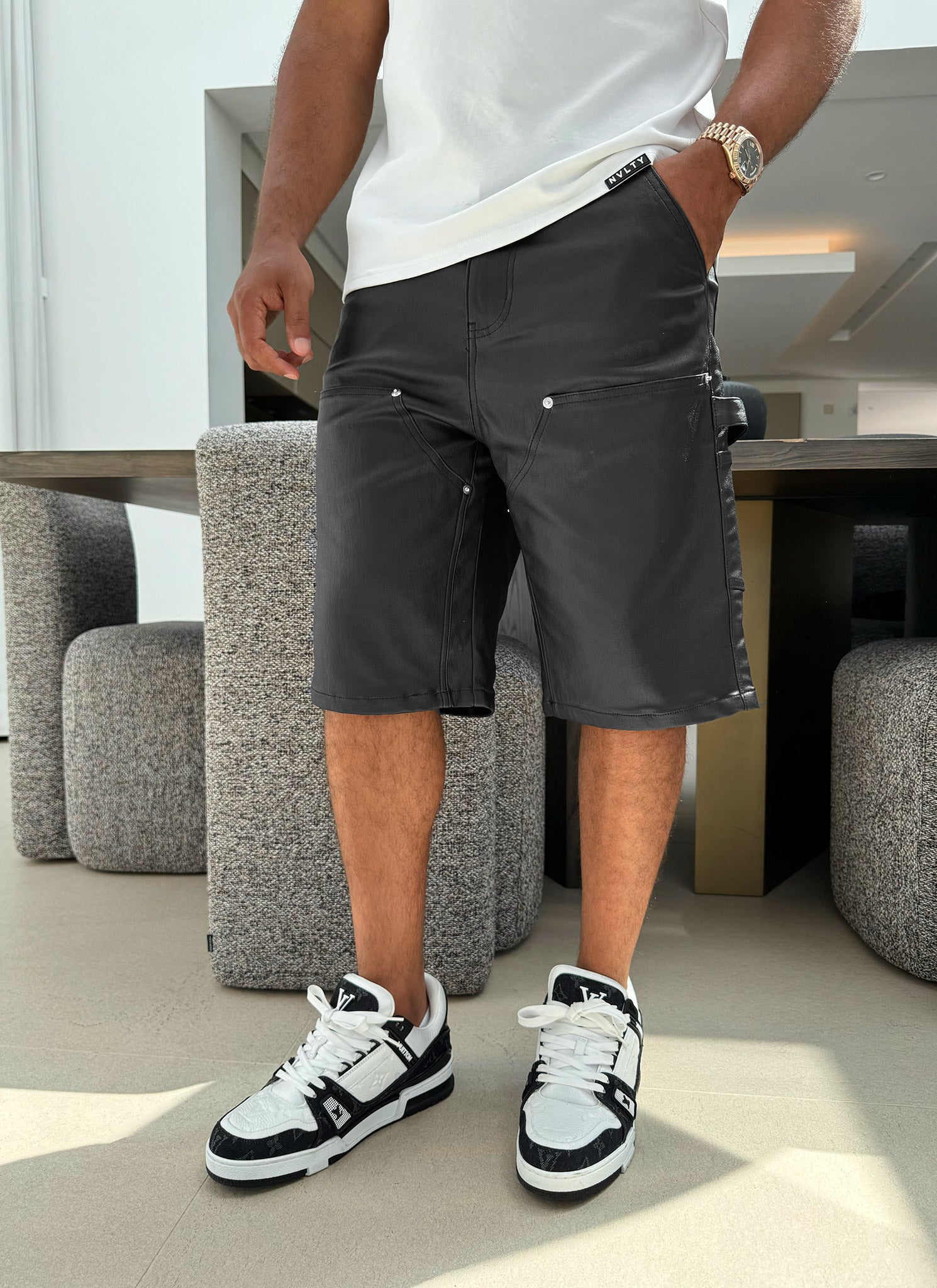 Vintage Carpenter Wax Shorts - Black