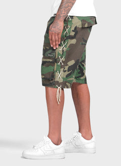 Vintage Lace Cargo Shorts - Camo