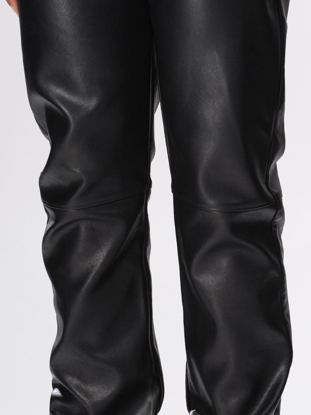 Heavyweight Leather Pants - Black