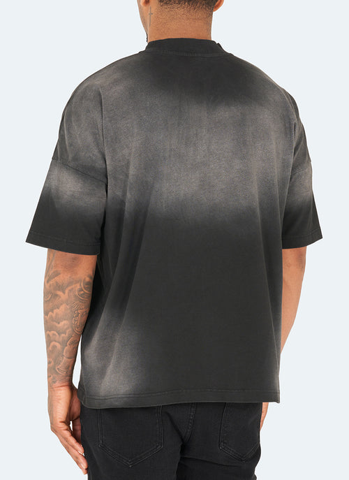 Vintage Sunfaded Drop Shoulder T-Shirt - Black