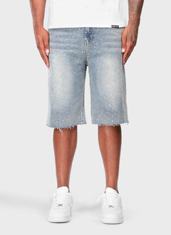 Vintage Flooded VVS Denim Shorts - Blue