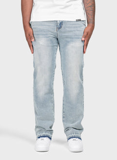 Vintage Raw Hem Jeans - Blue