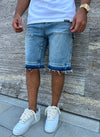 Vintage Carpenter Denim Shorts - Blue