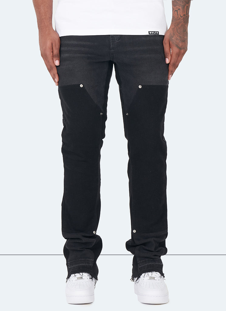 FLARE CARPENTER JEANS S Vintage Flare Carpenter Jeans - Black \u2013 N V L T Y