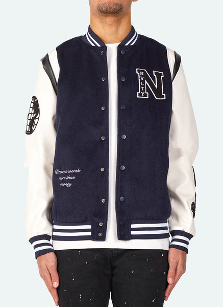 Dreams Varsity Jacket - Baby Blue – N V L T Y