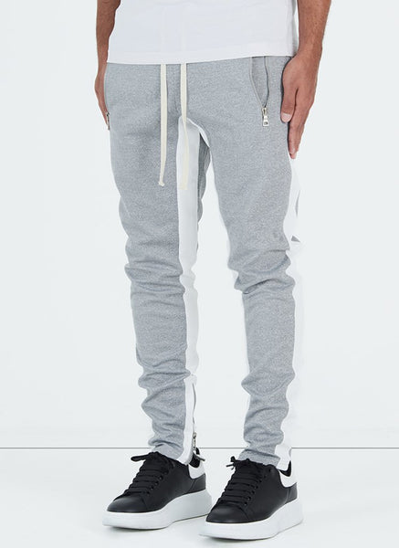 Grey and white track pants hotsell
