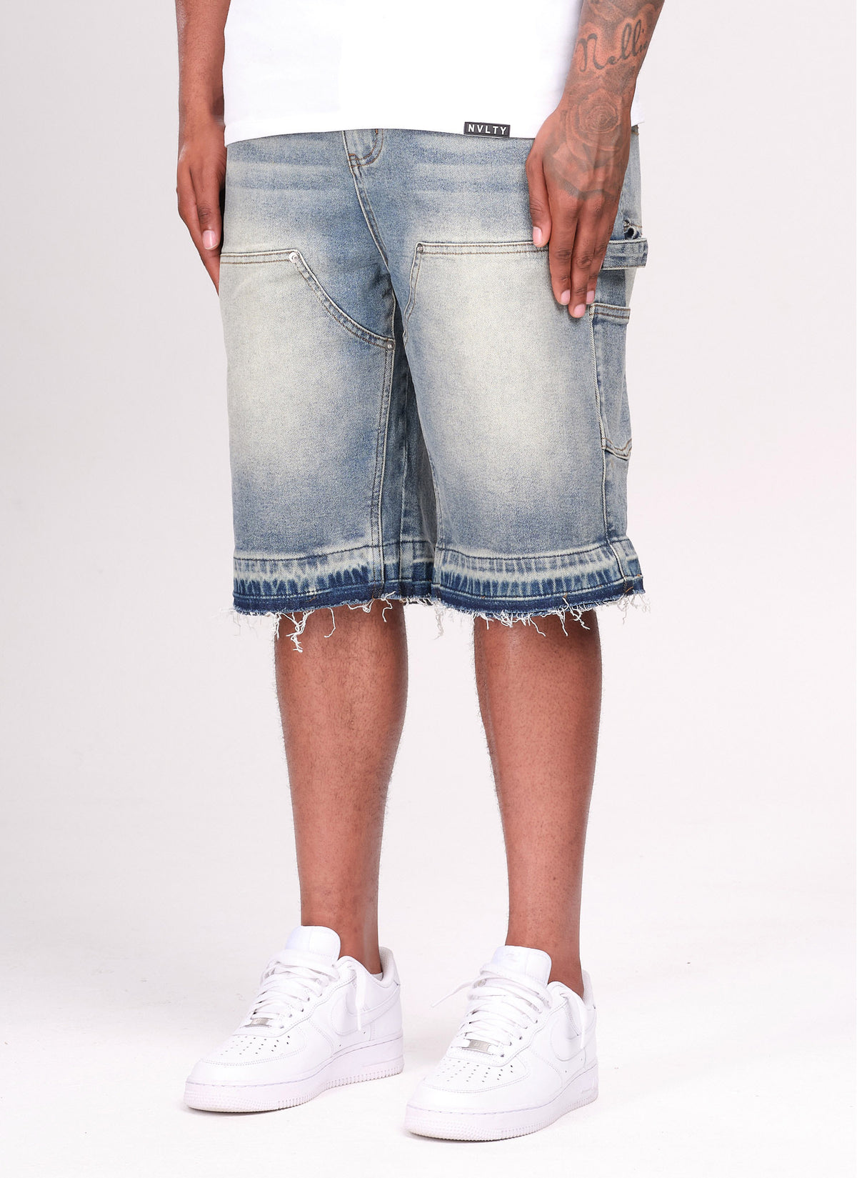 Vintage Carpenter Denim Shorts - Blue