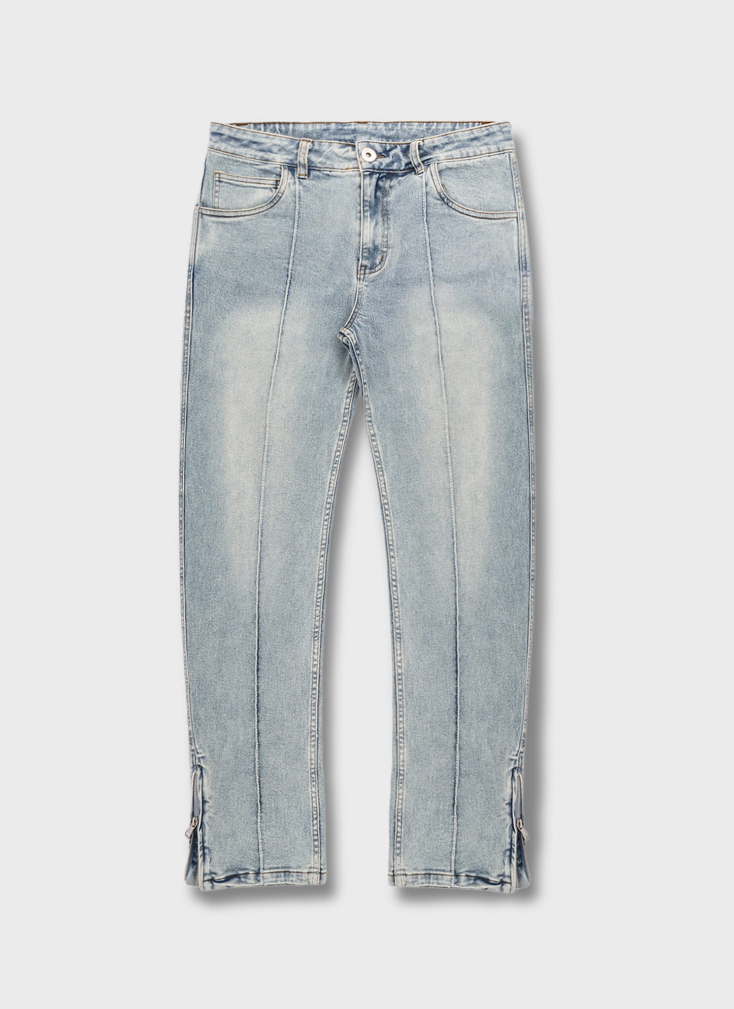 Vintage Pleat Jeans - Blue