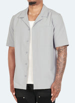 Essential Open Collar Shirt - Grey