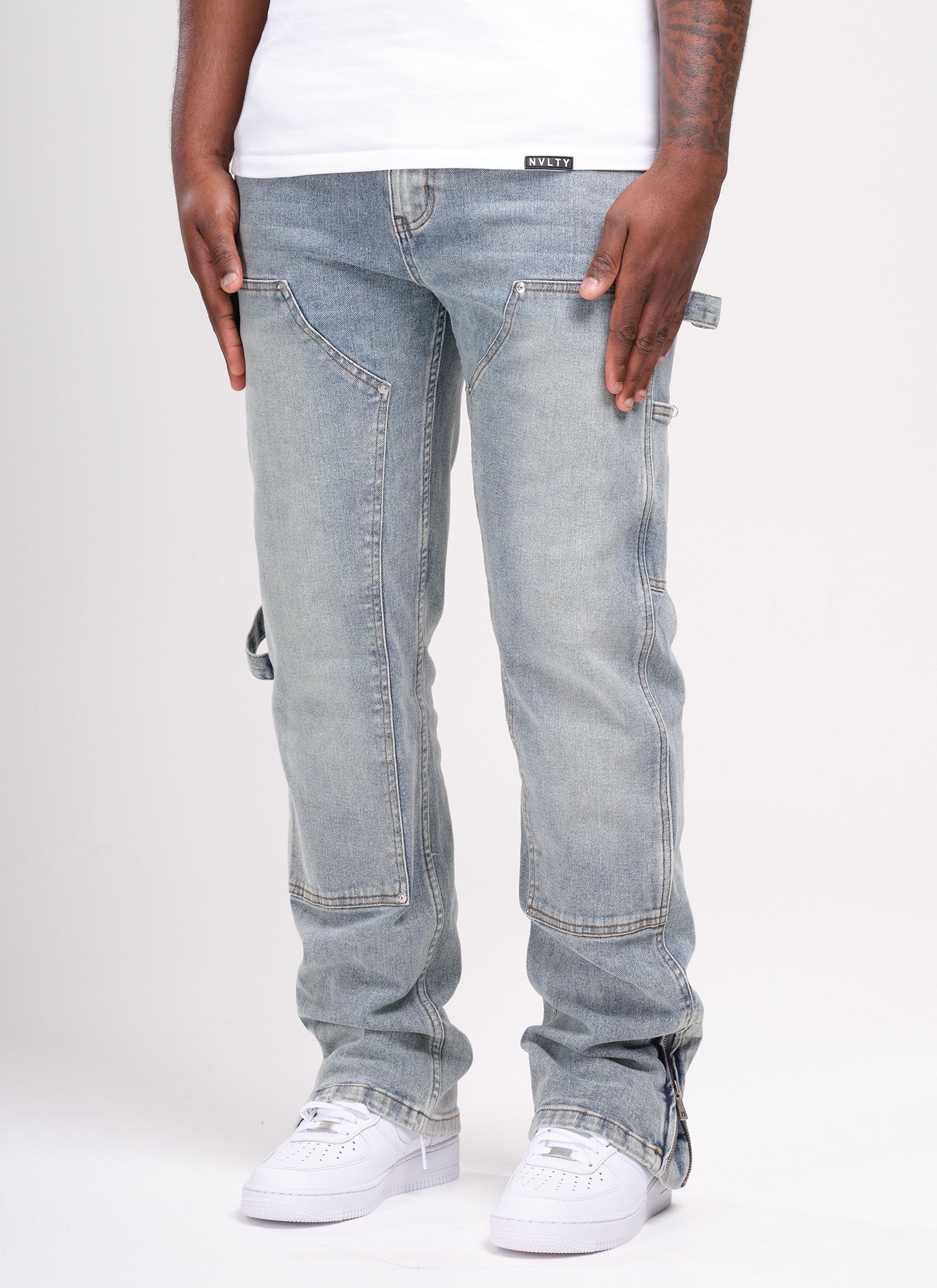 Vintage Carpenter Rivet Jeans - Blue – N V L T Y
