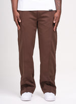 Twill Pleat Pants - Brown