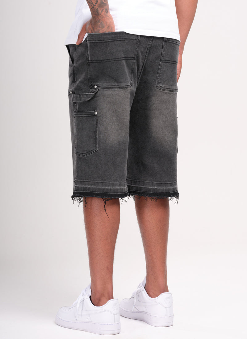 Vintage Carpenter Denim Shorts - Black