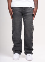 Vintage Studded Jeans - Grey