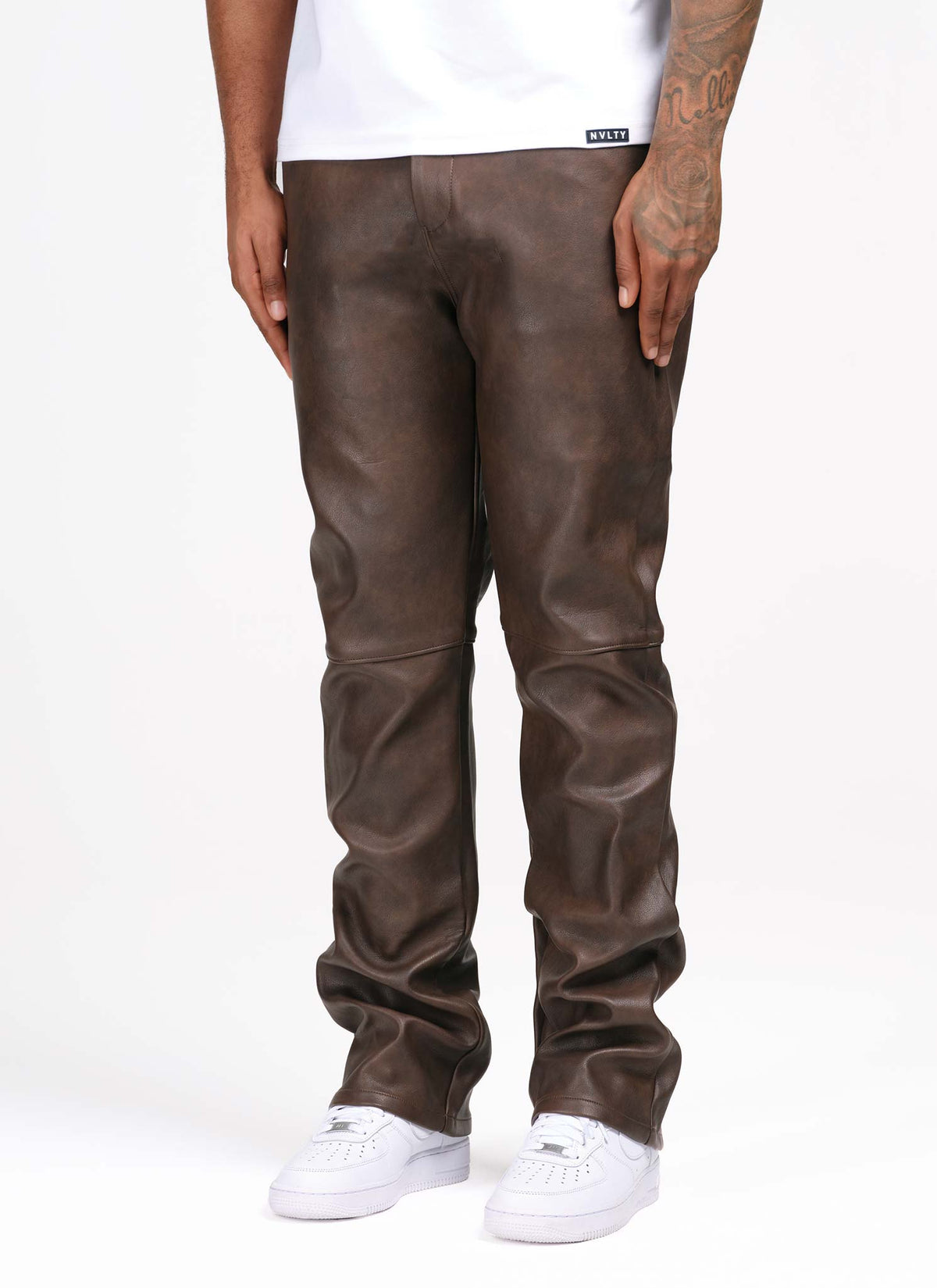 Vintage Heavyweight Leather Pants - Brown