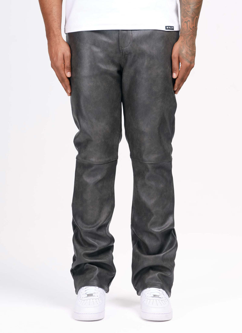 Vintage Heavyweight Leather Pants - Black