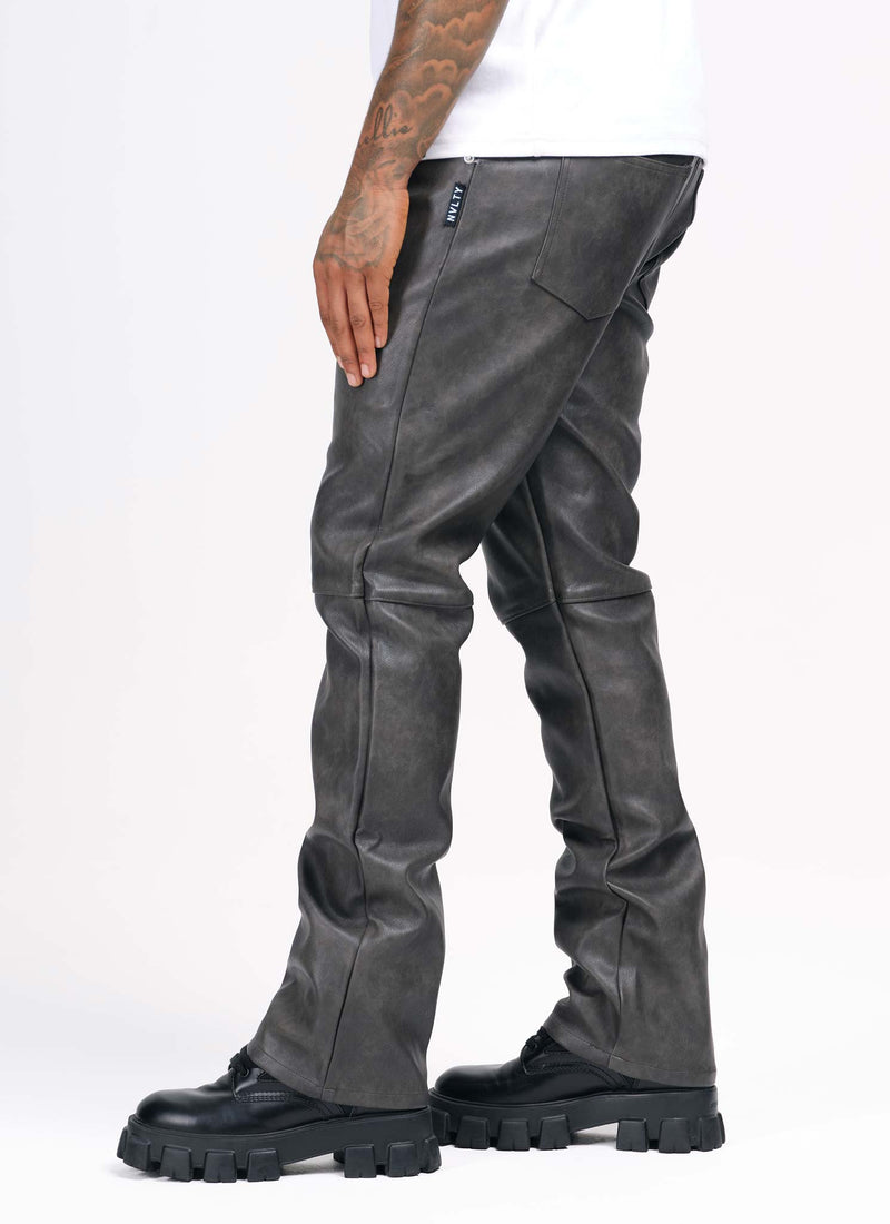 Vintage Heavyweight Leather Pants - Black