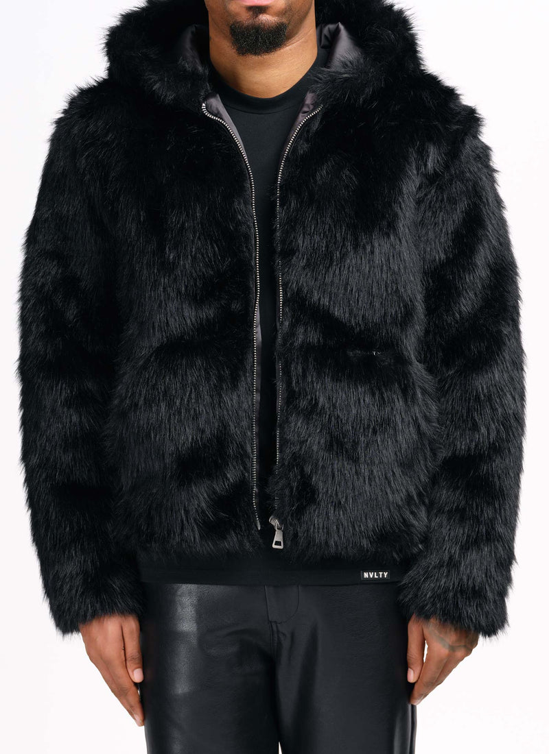 Fur Jacket - Black