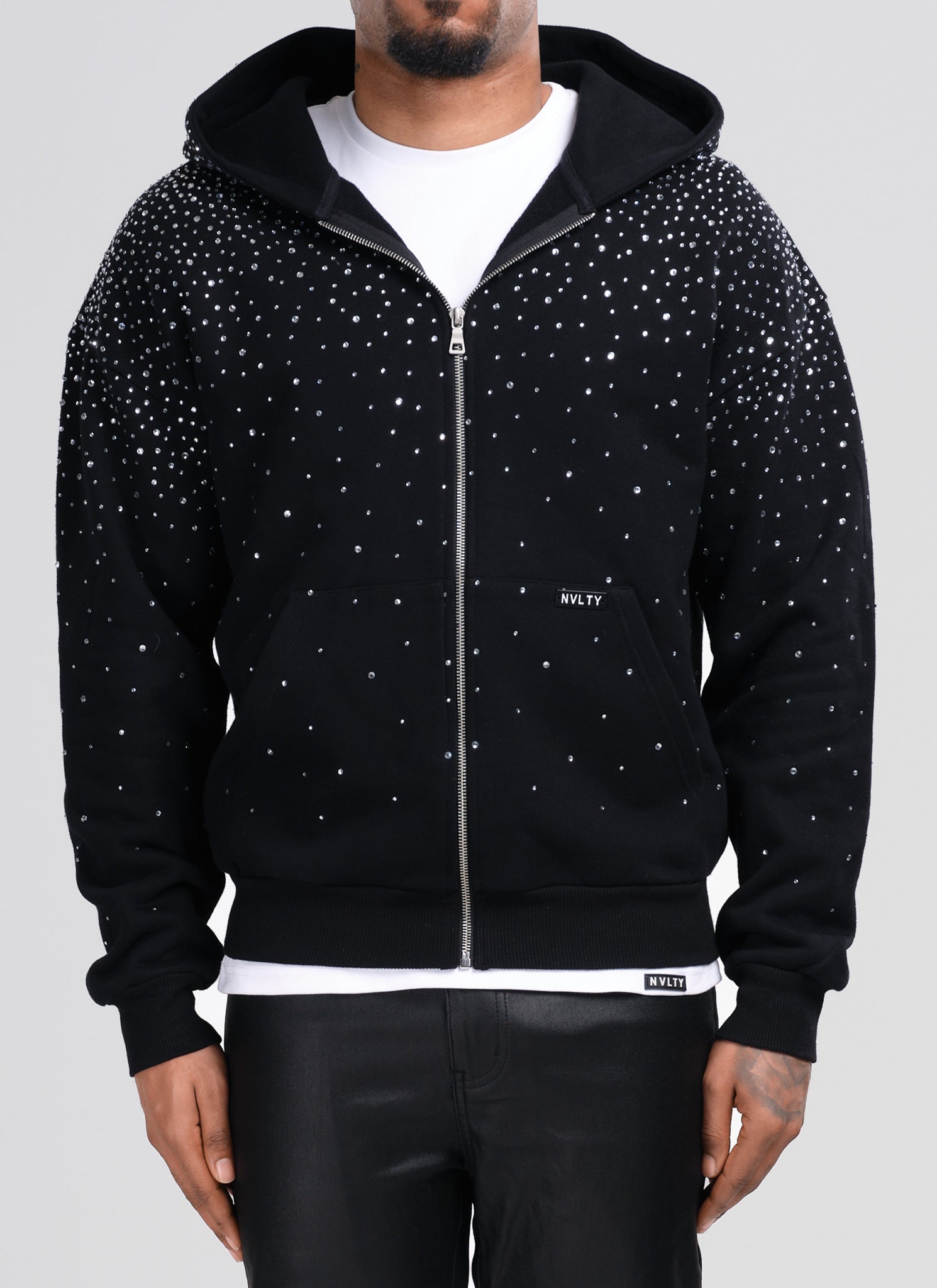 Vintage Flooded VVS Zip Hoodie - Black – N V L T Y
