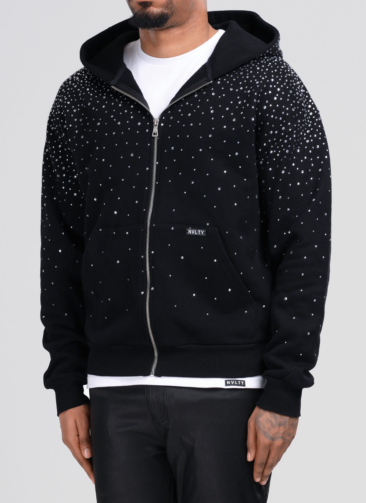 Vintage Flooded VVS Zip Hoodie - Black