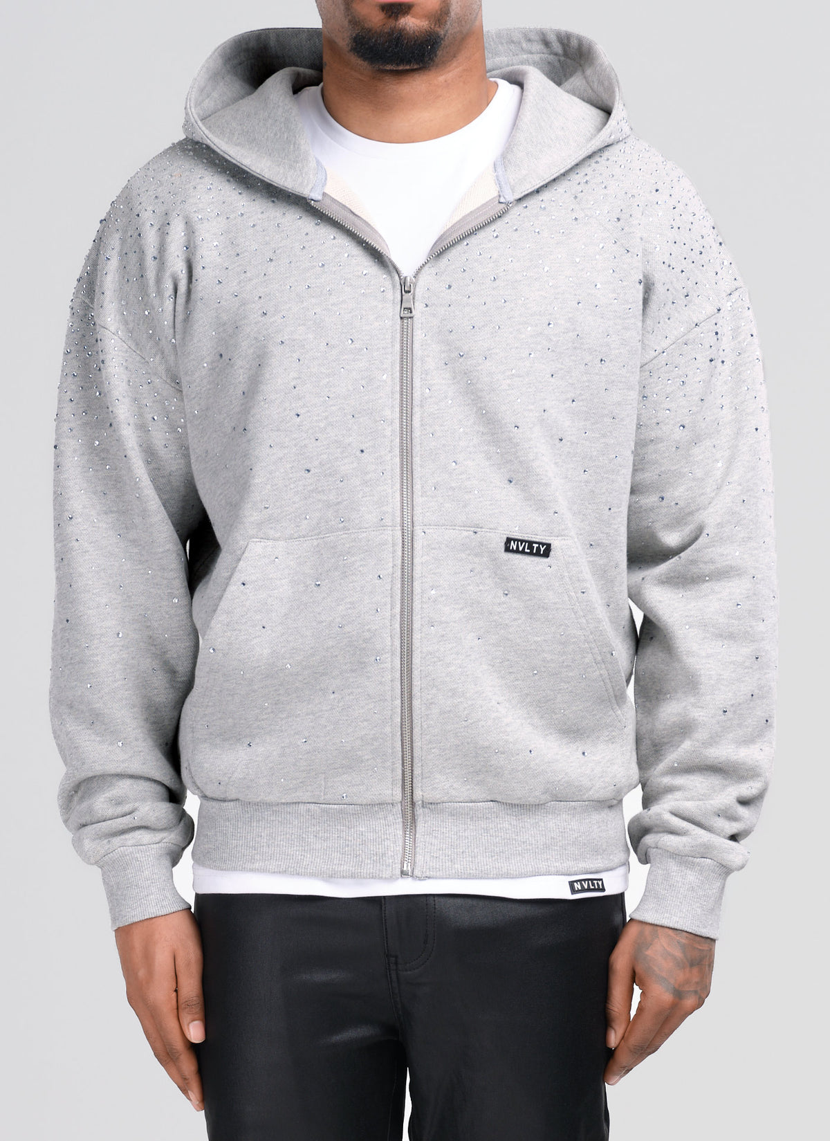 Vintage Flooded VVS Zip Hoodie - Grey
