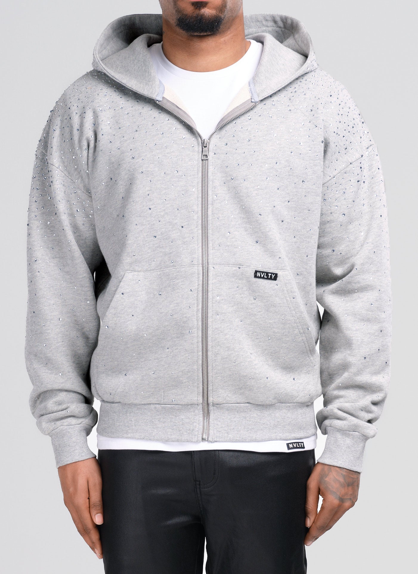 Vintage Flooded VVS Zip Hoodie - Grey