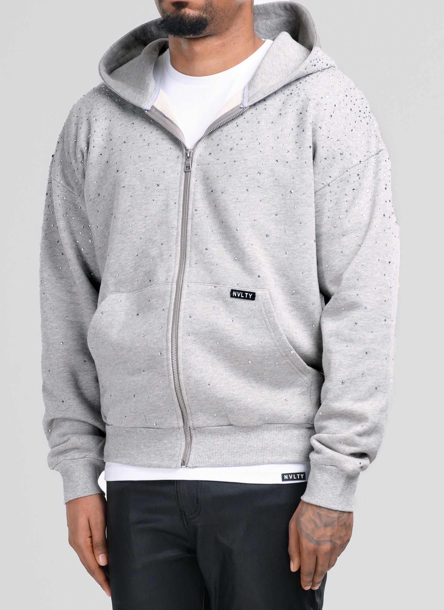 Vintage Flooded VVS Zip Hoodie - Grey
