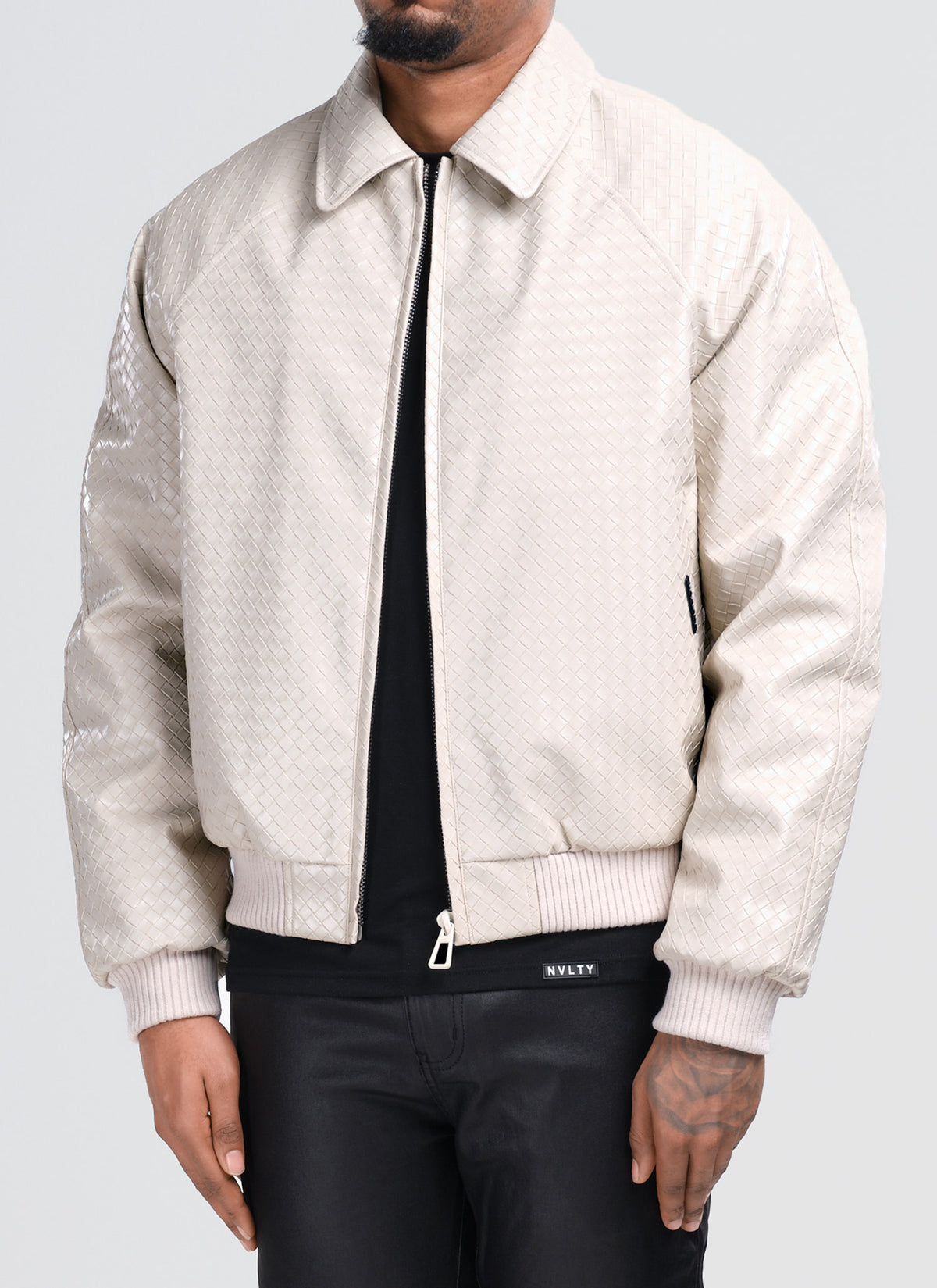 Interlock Aviator Jacket - Ivory