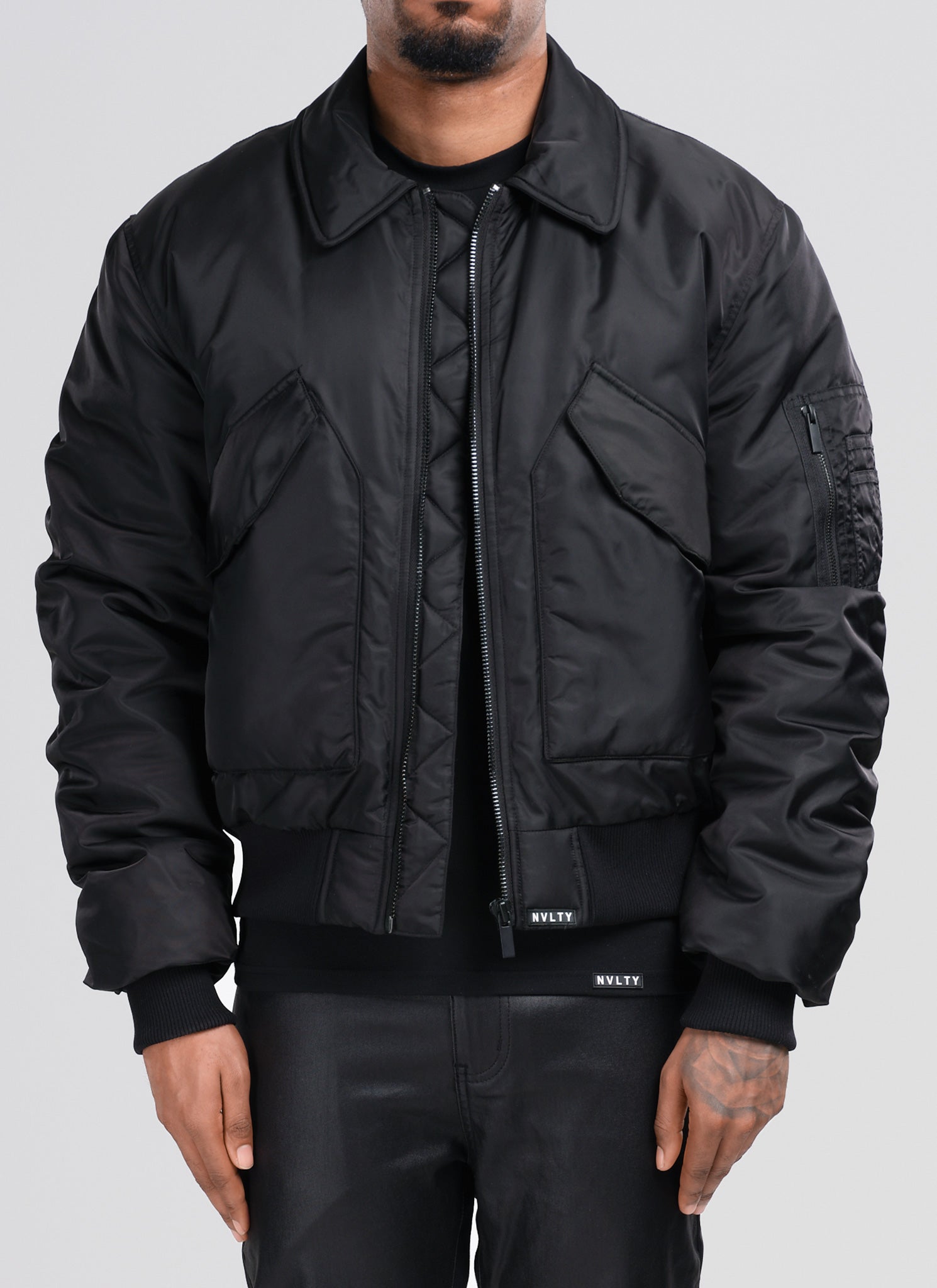 Aviator Flight Jacket - Black