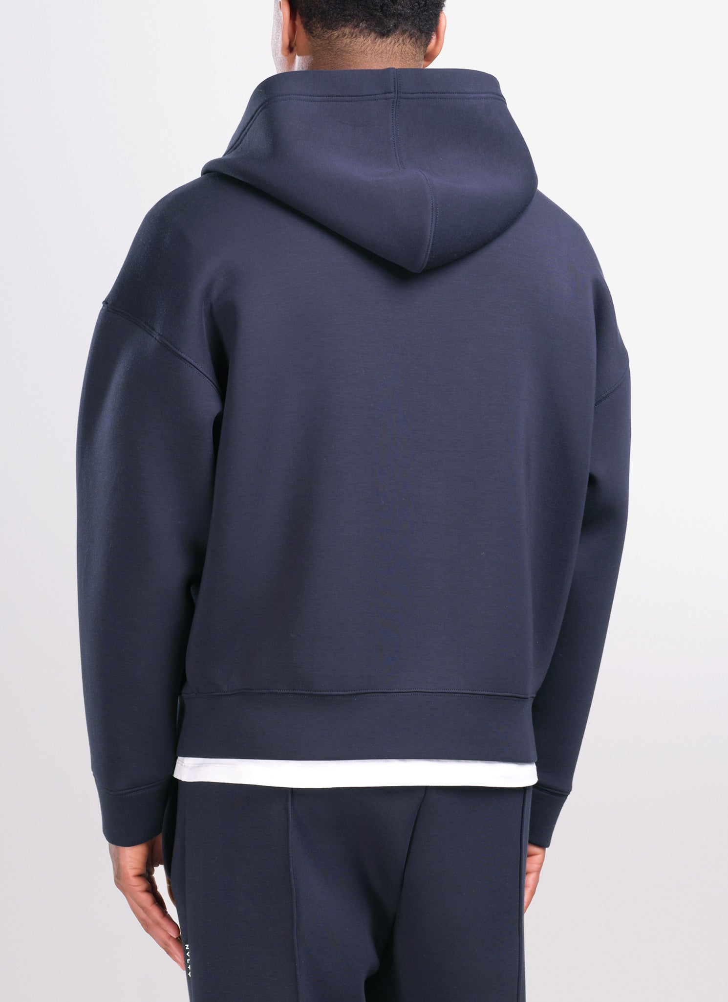 Scuba Structured Zip Hoodie - Navy