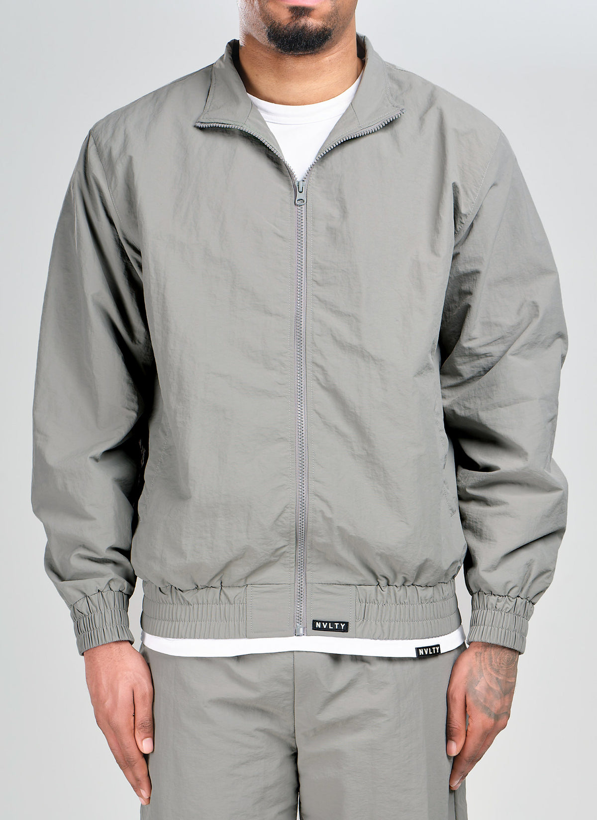 Heavyweight Shell Track Jacket - Grey