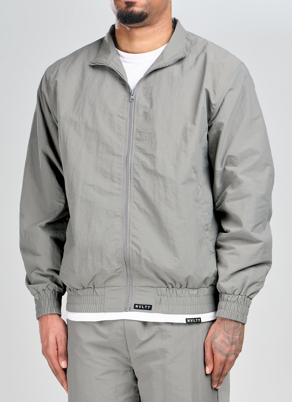 Heavyweight Shell Track Jacket - Grey