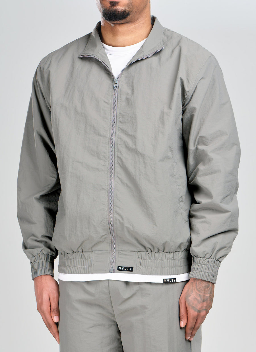 Heavyweight Shell Track Jacket - Grey
