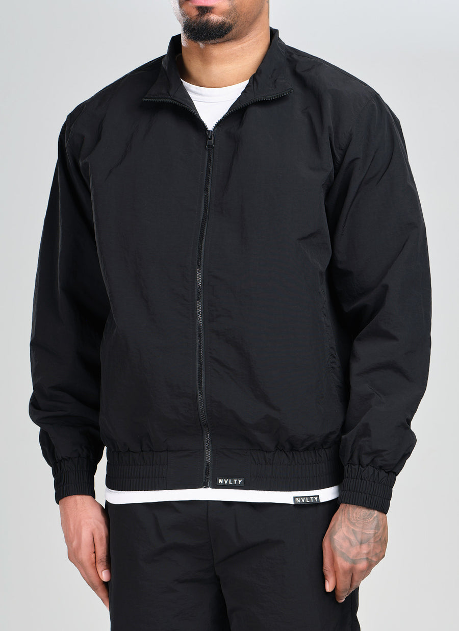 Heavyweight Shell Track Jacket - Black
