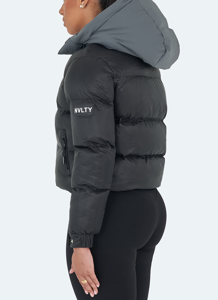 Charcoal puffer jacket outlet