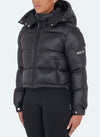 Shiny Puffer Jacket - Black