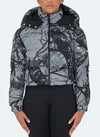 Tree Camo Puffer Jacket - Black