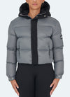 Center Tone Puffer Jacket -Charcoal Grey/Black