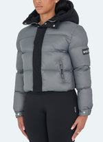 Center Tone Puffer Jacket -Charcoal Grey/Black