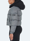 Center Tone Puffer Jacket -Charcoal Grey/Black