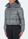 Shiny Puffer Jacket - Charcoal Grey