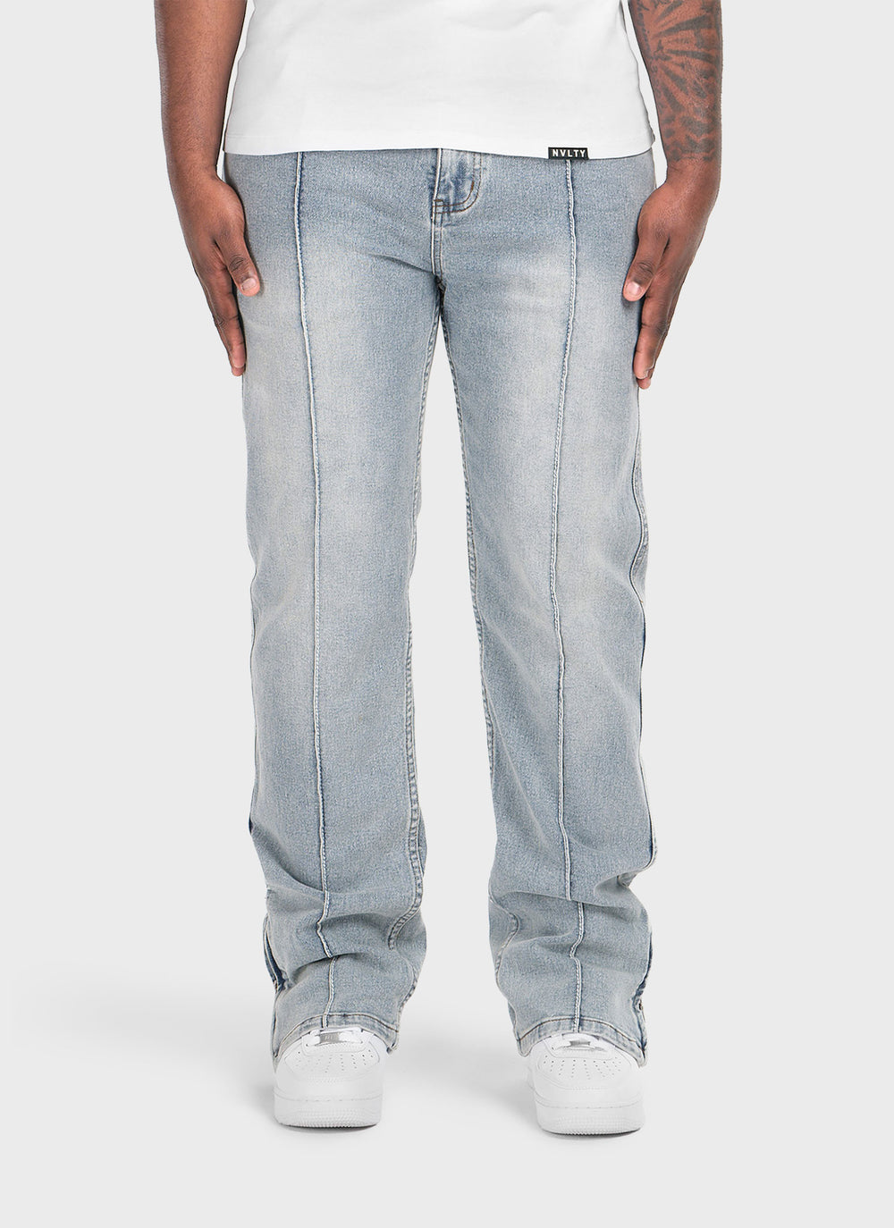 Vintage Pleat Jeans - Blue