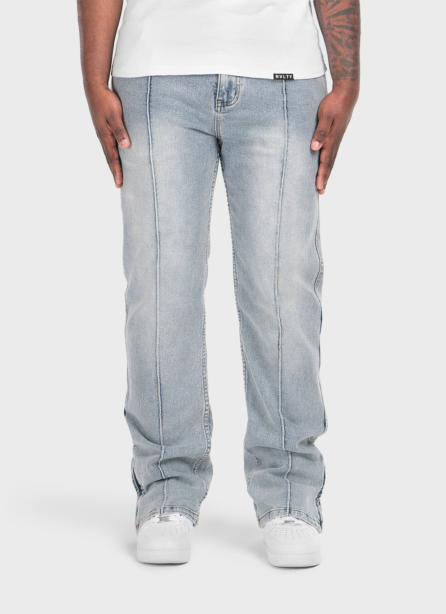 Vintage Pleat Jeans - Blue