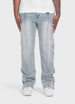 Vintage Pleat Jeans - Blue