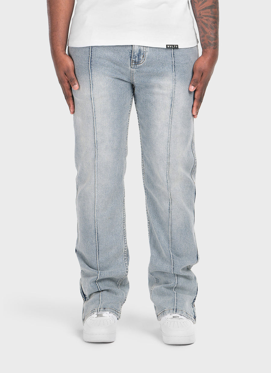Vintage Pleat Jeans - Blue